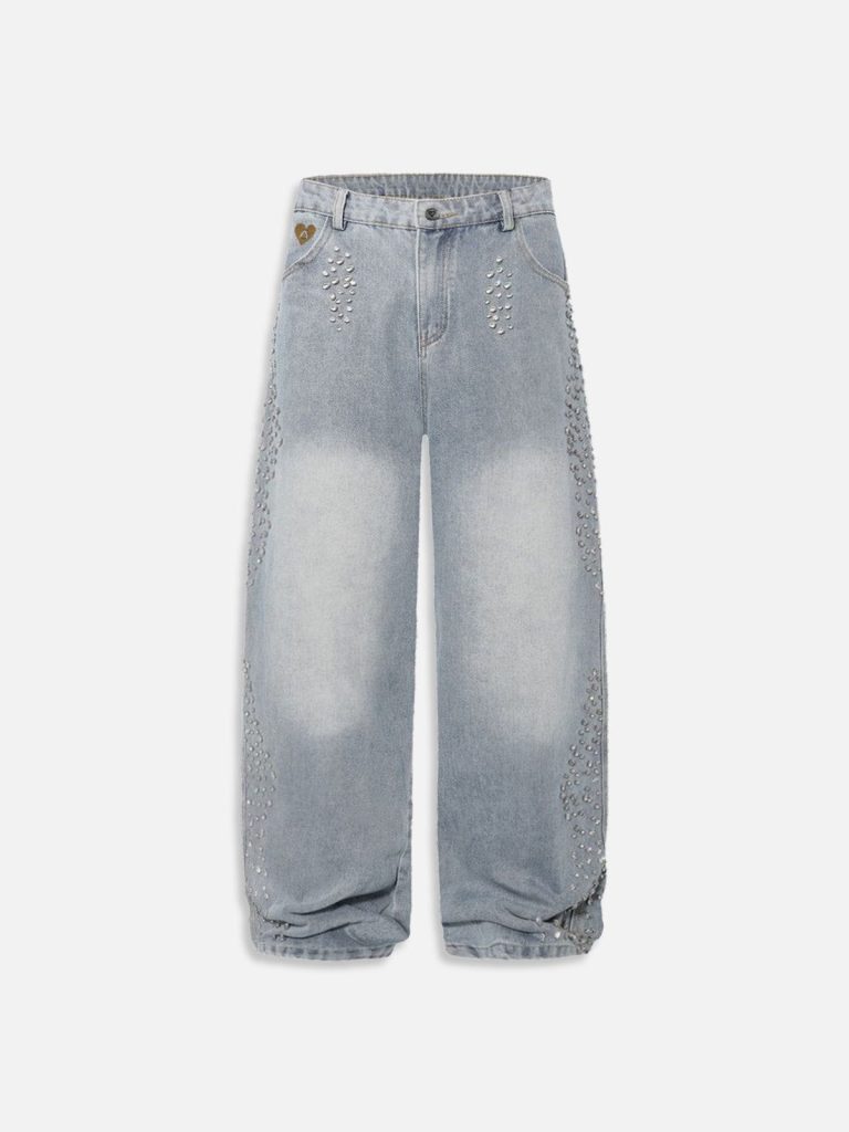Aelfric Eden Rhinestone  Baaggy Jeans