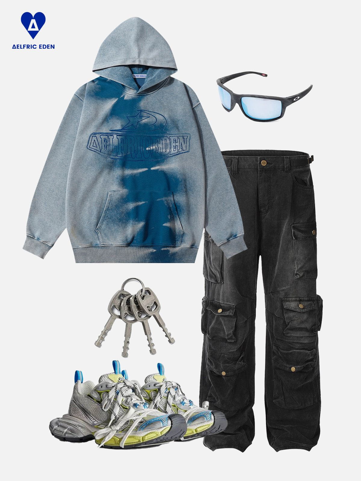 Aelfric Eden Tie Dye Washed Pullover Hoodie - Image 2