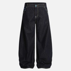 Aelfric Eden Vintage Rivets Raw Baaggy Barrel Jeans