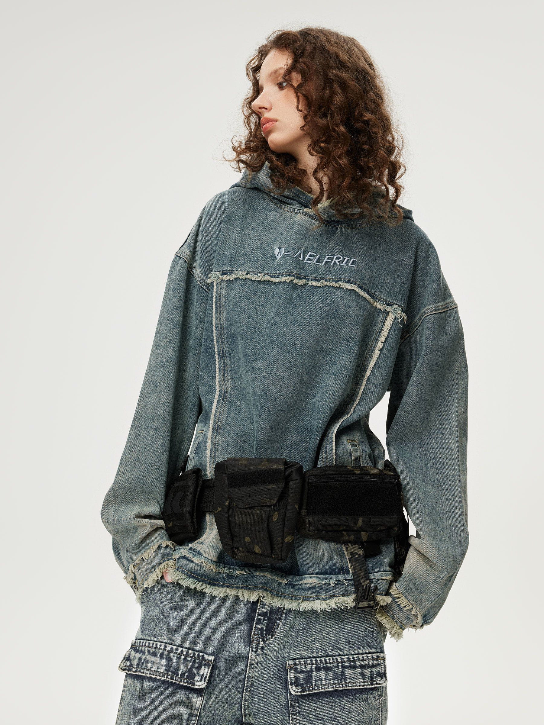 Aelfric Eden Denim Washed Hoodie - Image 2