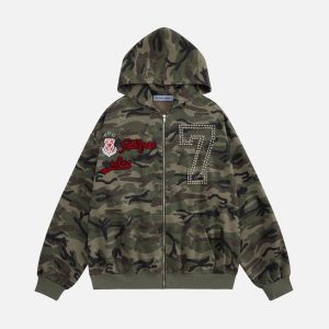 Aelfric Eden Camo Zip Up Hoodie