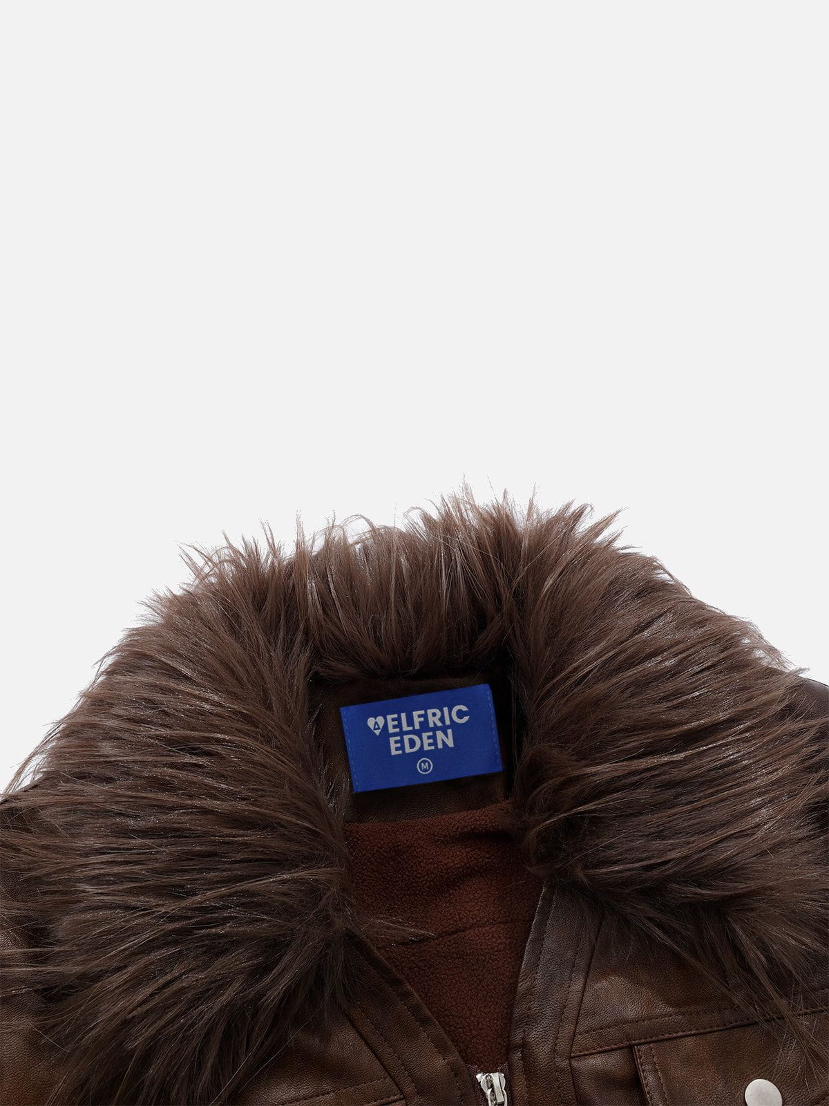 Aelfric Eden Fur Collar Faux Leather Jacket - Image 5