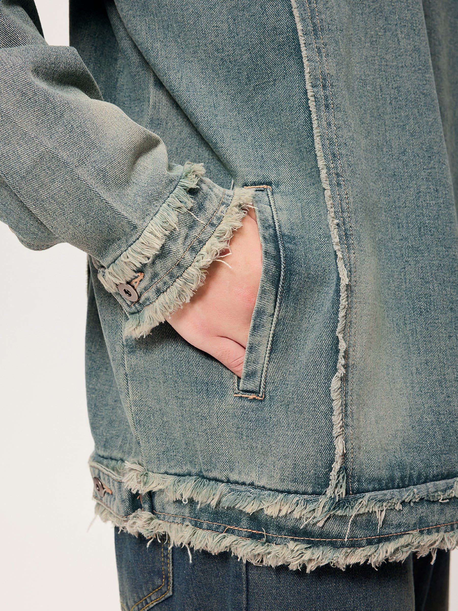 Aelfric Eden Denim Washed Hoodie - Image 14