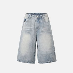 Aelfric Eden Distressed Washed Loose Longline Jorts