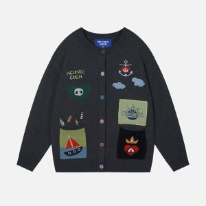 Aelfric Eden Graphic Knit Cardigan