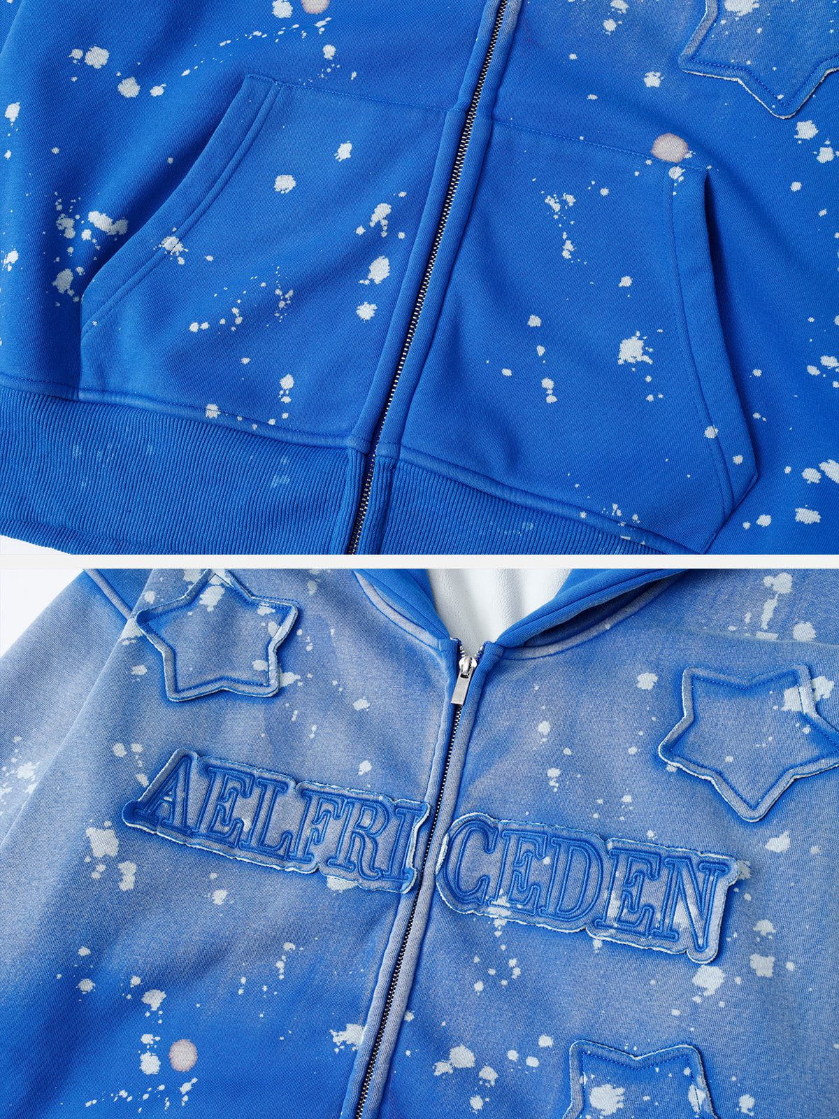 Aelfric Eden Star Patch Gradient ZIP UP Hoodie - Image 8