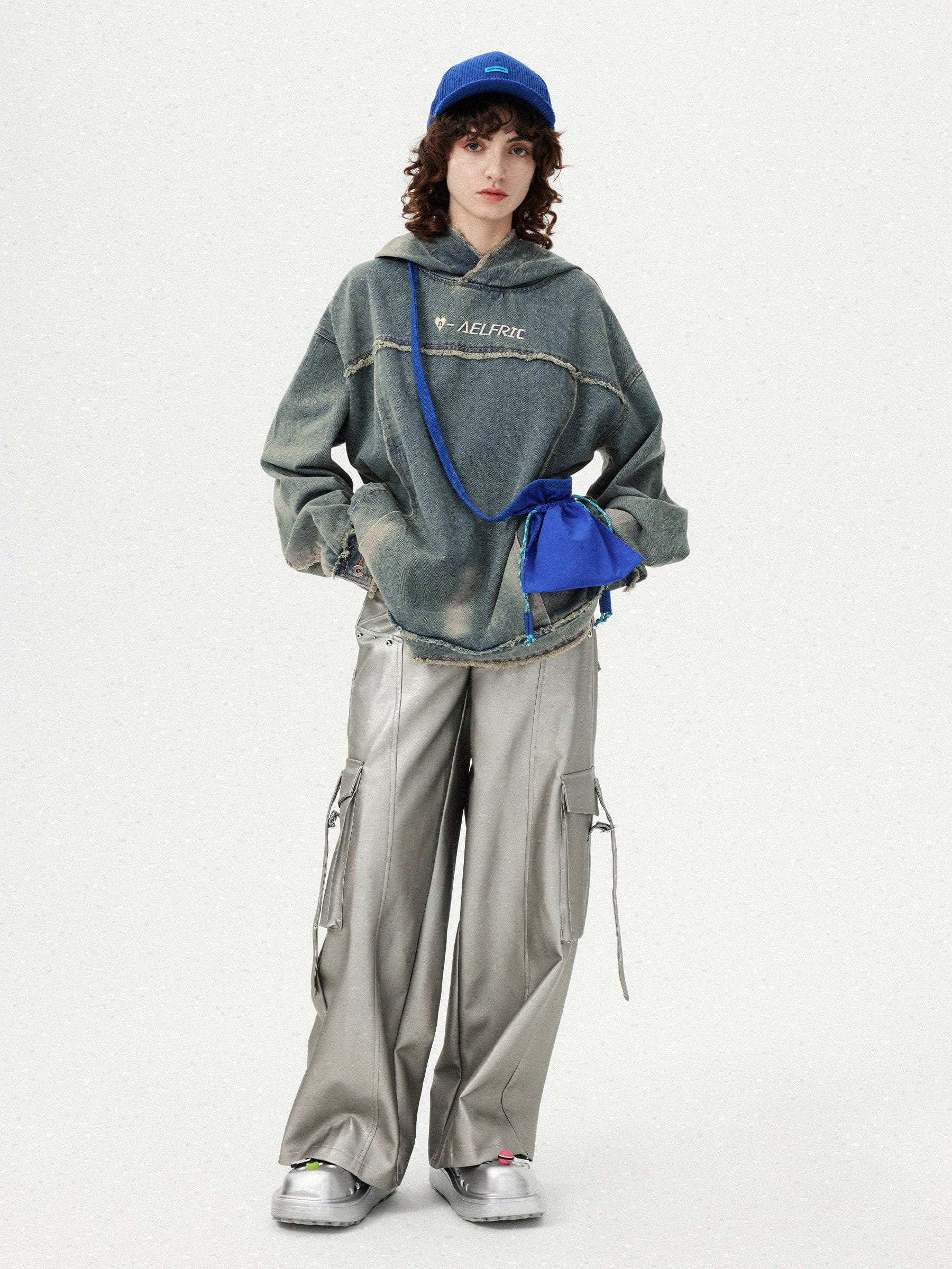 Aelfric Eden Denim Washed Hoodie - Image 4