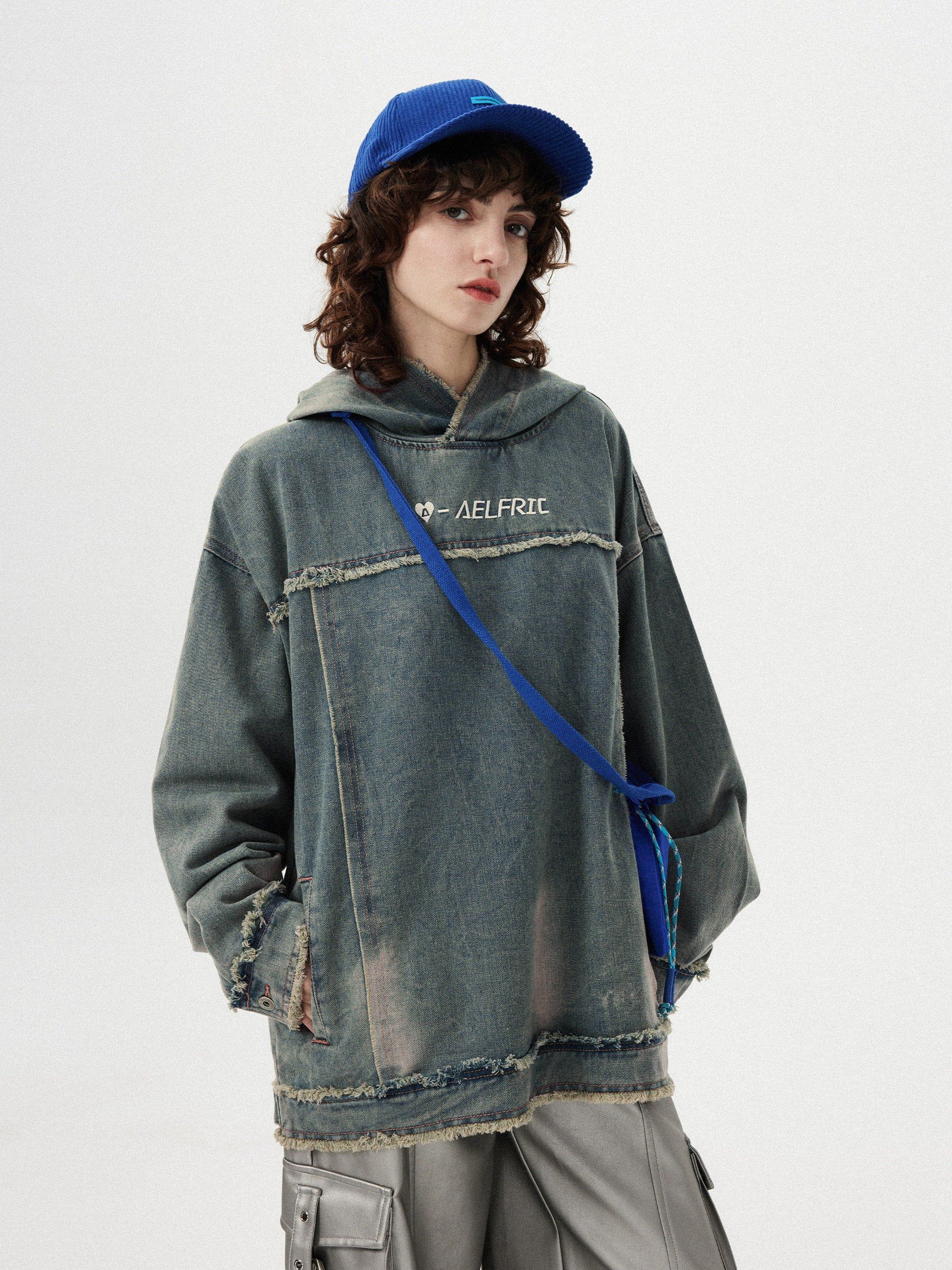 Aelfric Eden Denim Washed Hoodie - Image 6