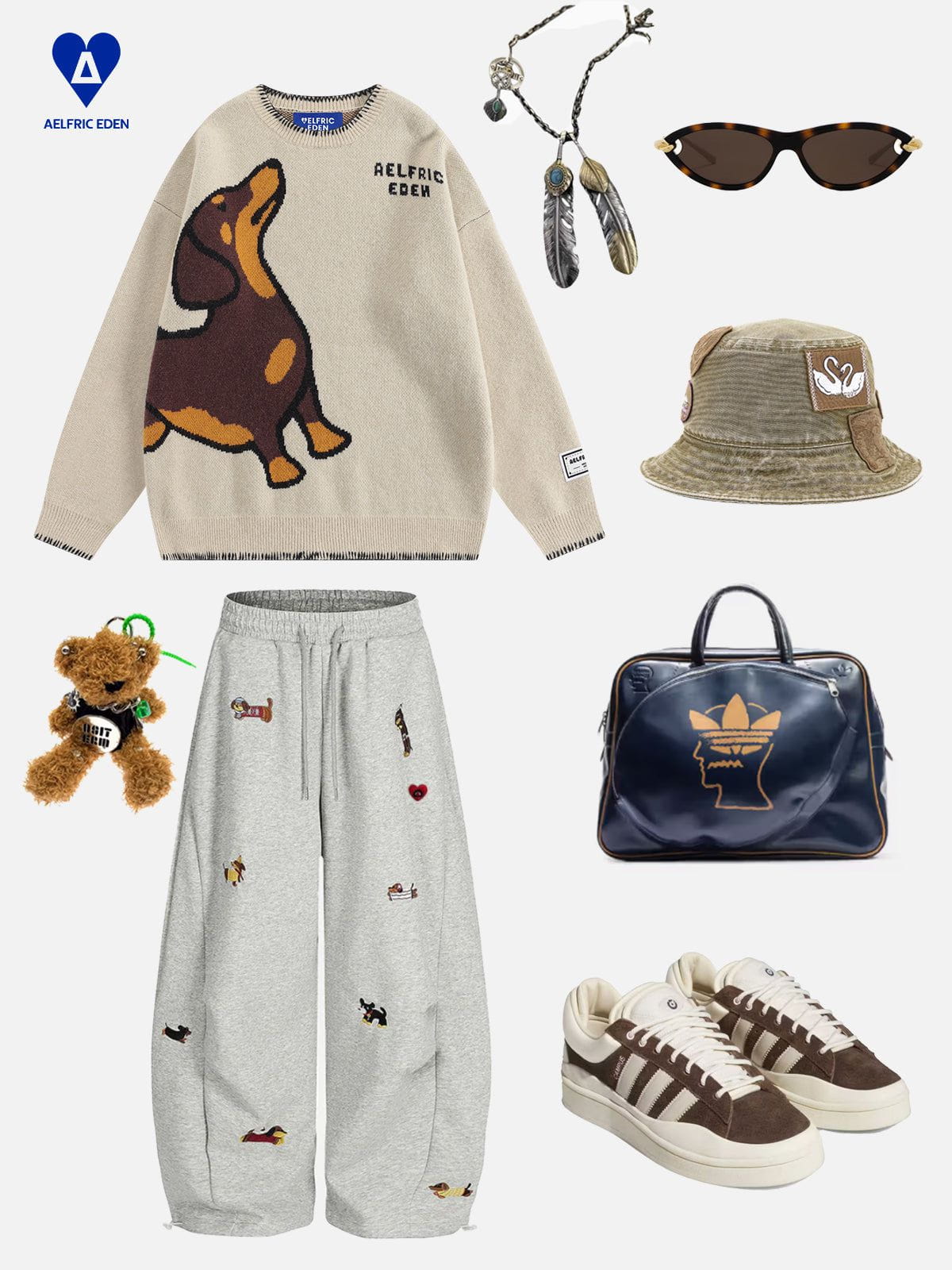 Aelfric Eden Hand Drawn Dachshund Jacquard Sweater - Image 4