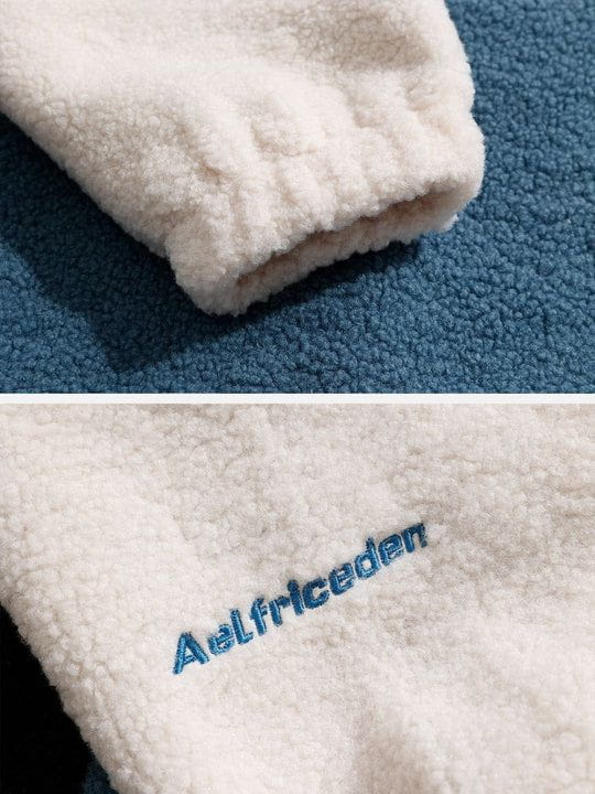 Aelfric Eden Three-color Patchwork Sherpa Coat - Image 9