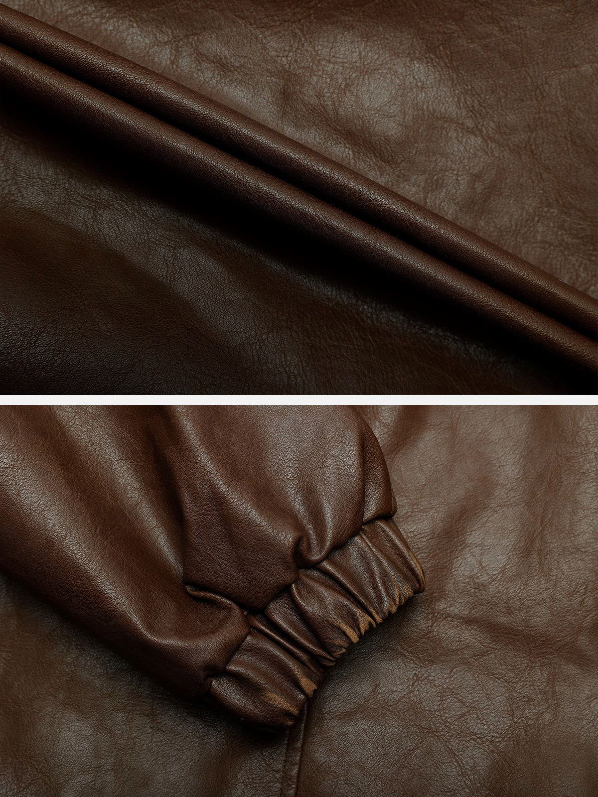 Aelfric Eden Line Patchwork Faux Leather Jacket - Image 5