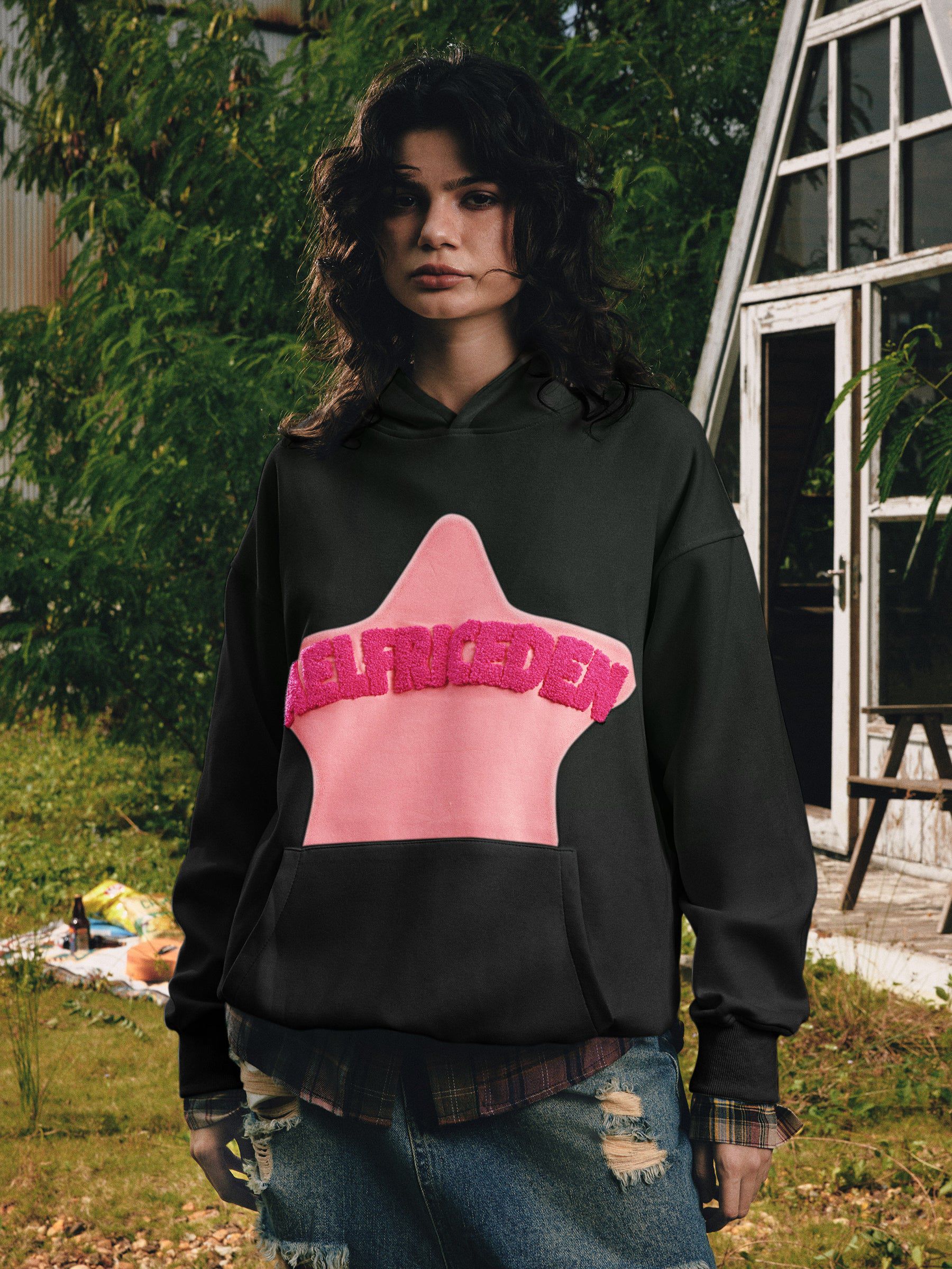 Aelfric Eden Vintage Embroidery Eden Star Hoodie - Image 2