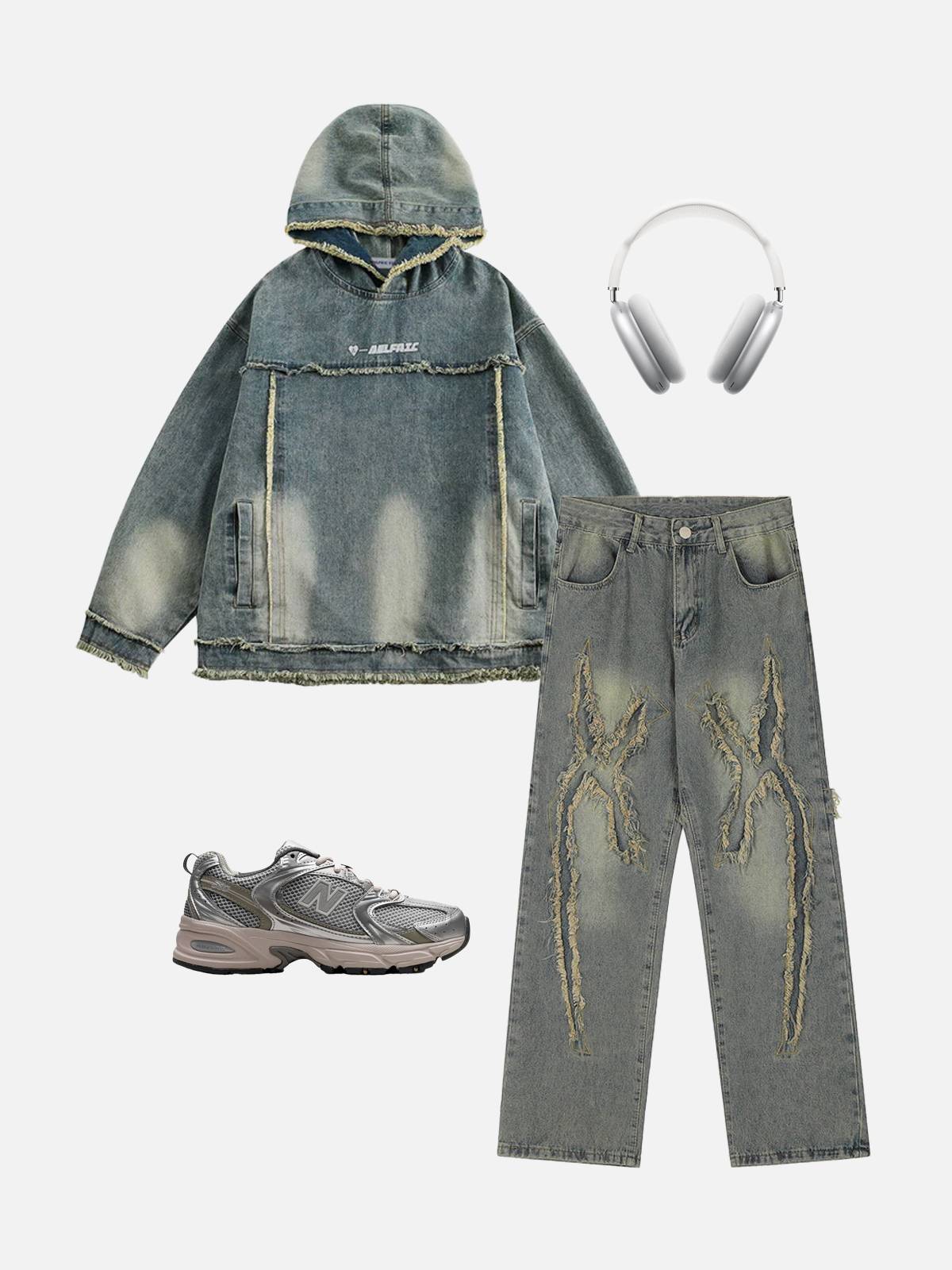 Aelfric Eden Denim Washed Hoodie - Image 8