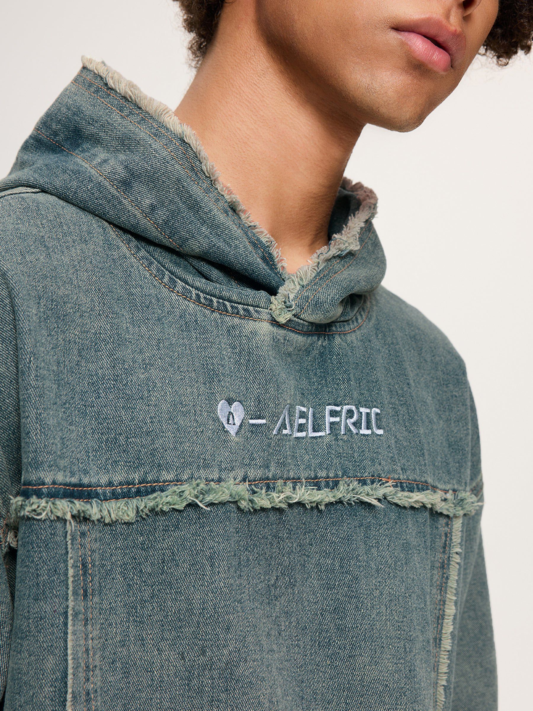Aelfric Eden Denim Washed Hoodie - Image 13