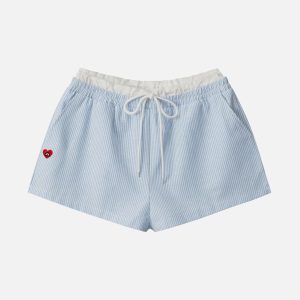 Aelfric Eden Stripe Double Waist Micro Shorts