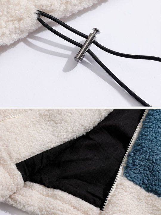 Aelfric Eden Three-color Patchwork Sherpa Coat - Image 10