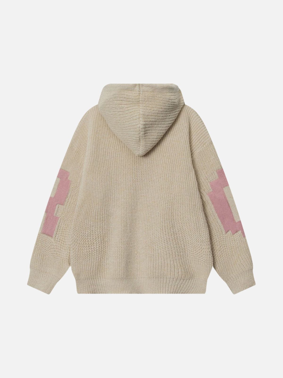 Aelfric Eden Letter Jacquard Knit Pullover Hoodie - Image 3