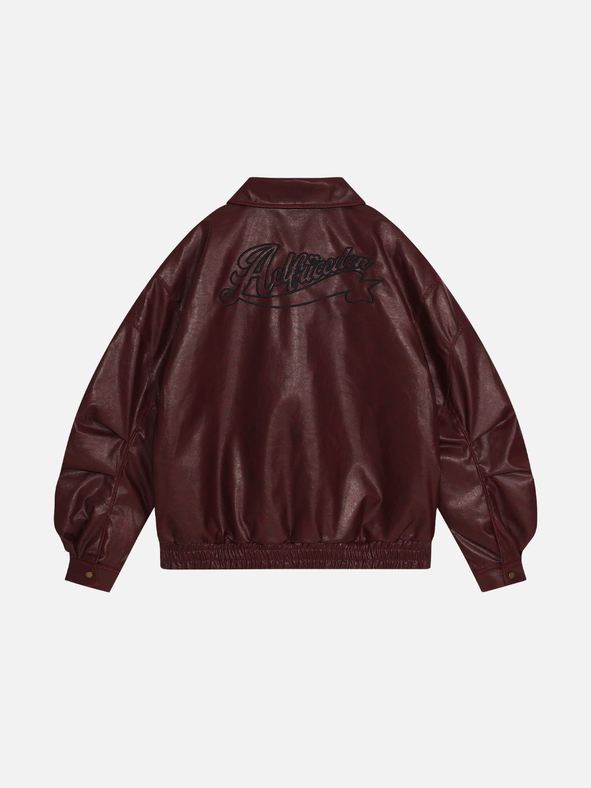 Aelfric Eden Detachable Collar Faux Leather Coat - Image 6