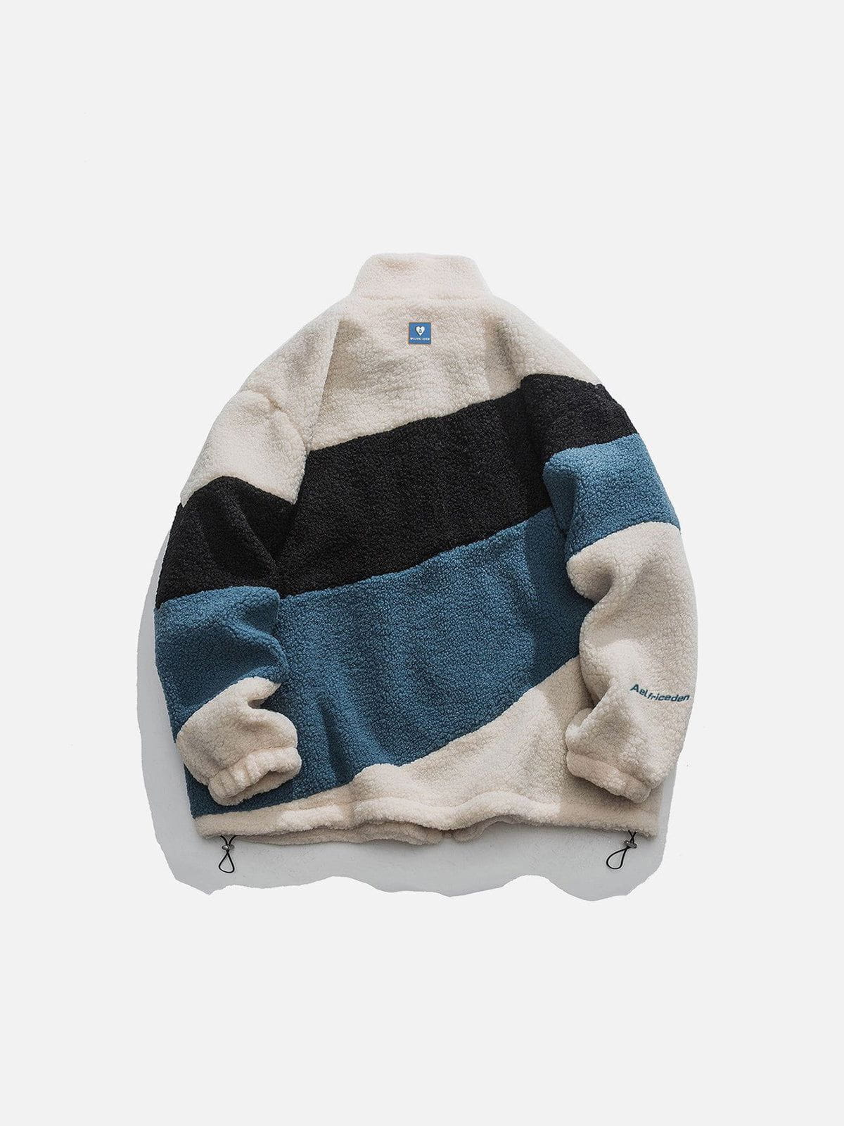 Aelfric Eden Three-color Patchwork Sherpa Coat - Image 3