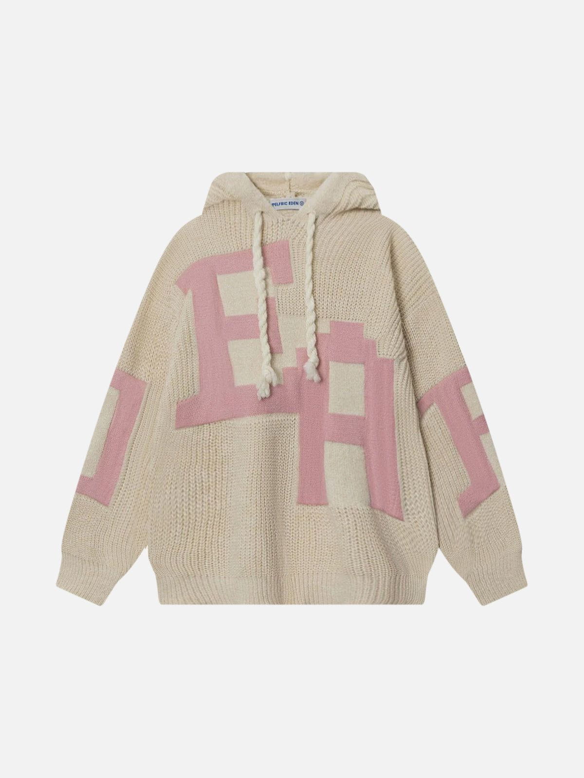 Aelfric Eden Letter Jacquard Knit Pullover Hoodie
