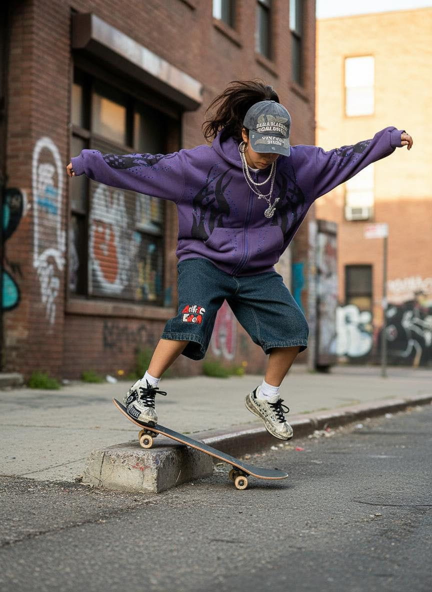 Aelfric Eden Calaite Flame Print Zip Up Hoodie - Image 2