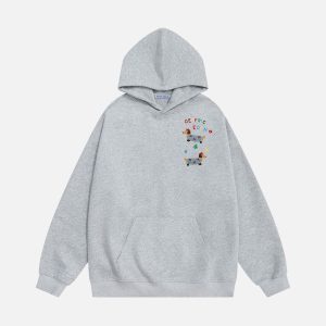 Aelfric Eden Cartoon Dachshund Graphic Pullover Hoodie