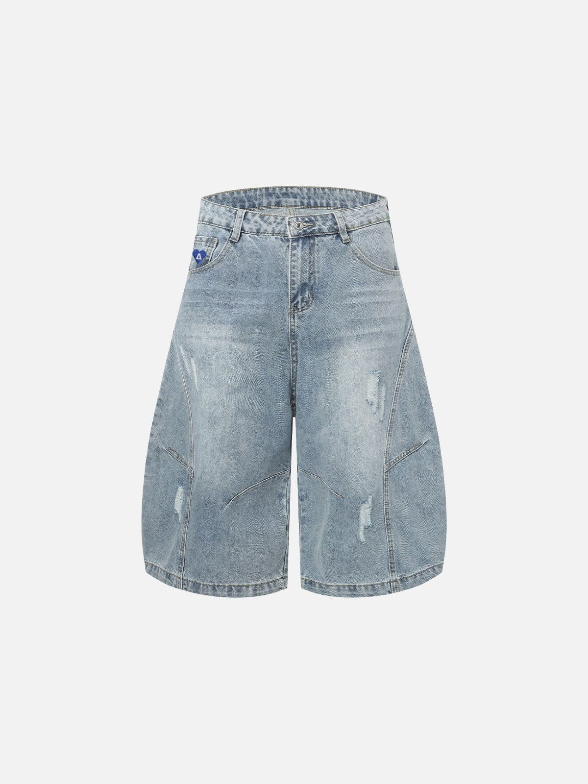 Aelfric Eden Washed Distressed Longline Barrel Jorts