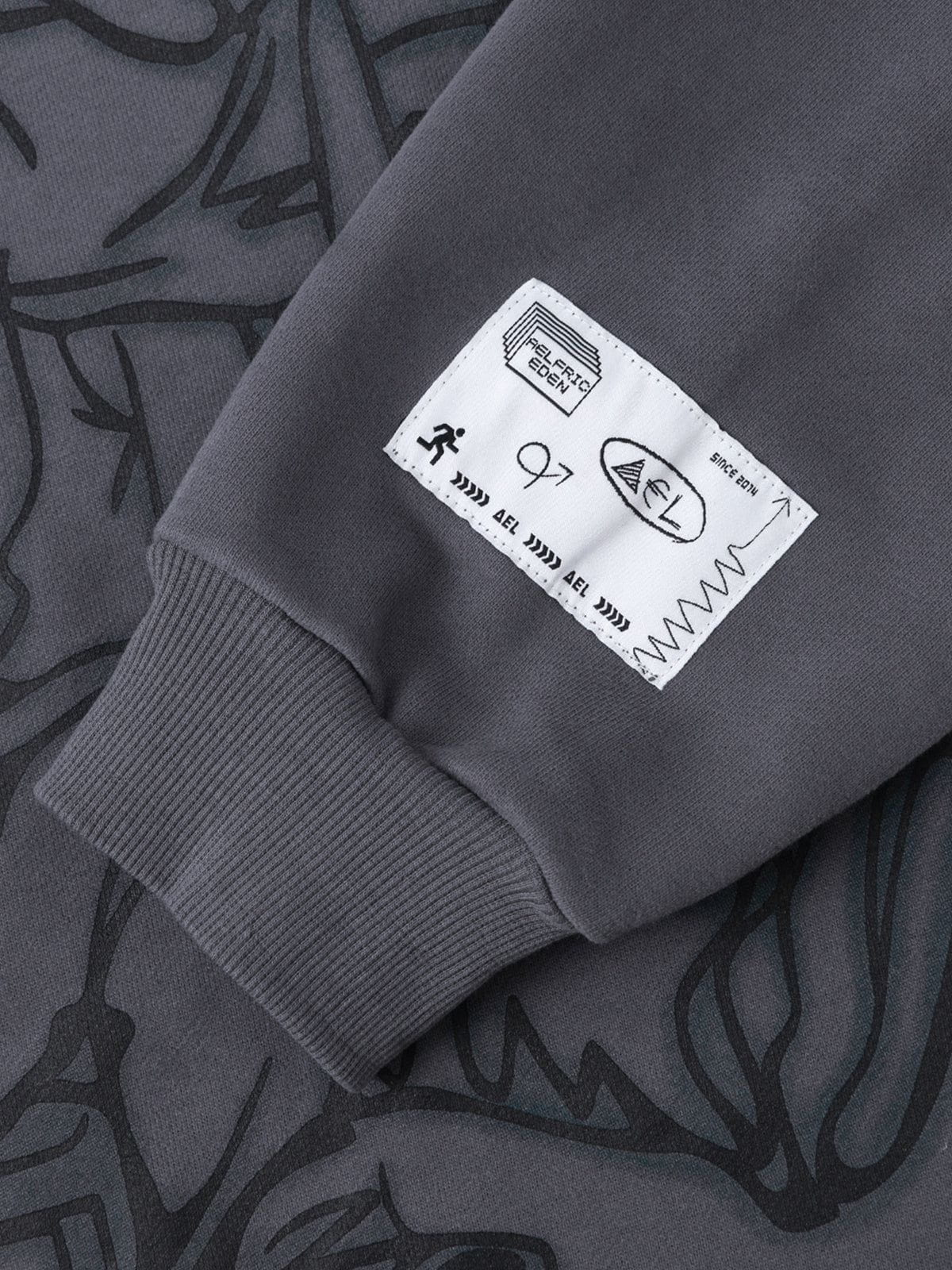 Aelfric Eden Cartoon Line Character Graphic Hoodie - Image 16