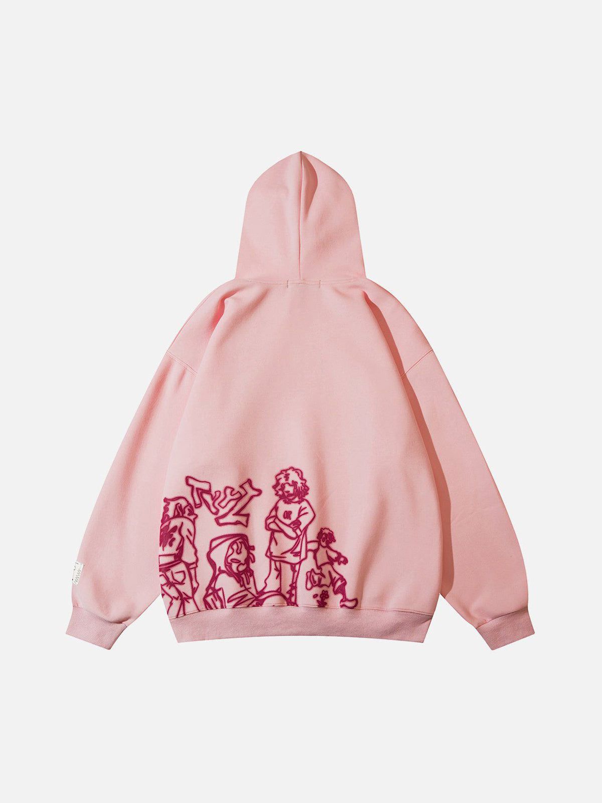Aelfric Eden Cartoon Line Character Graphic Hoodie - Image 6