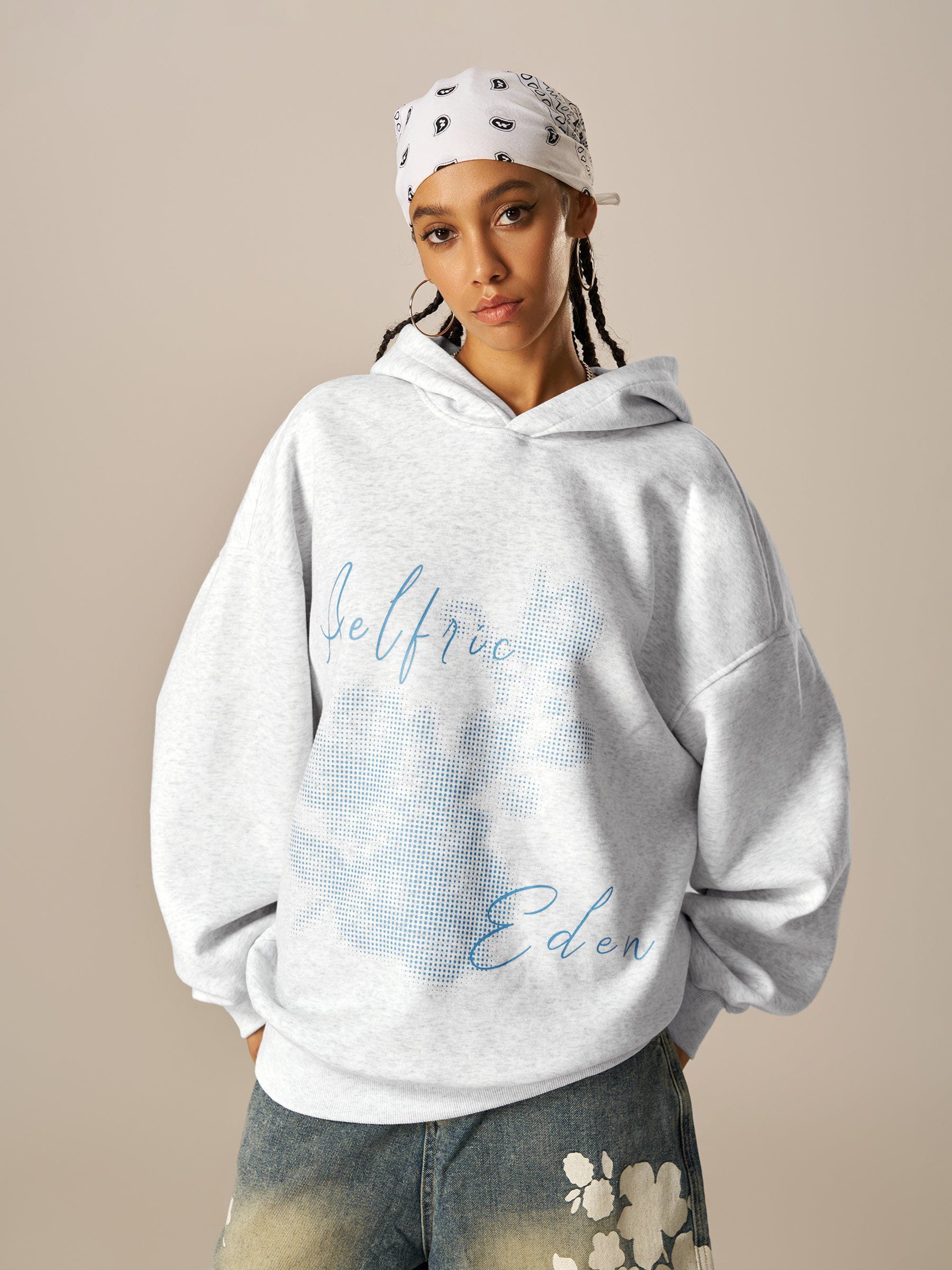 Aelfric Eden Blurry Floral Graphic Hoodie