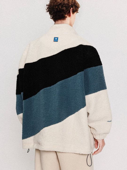 Aelfric Eden Three-color Patchwork Sherpa Coat - Image 5