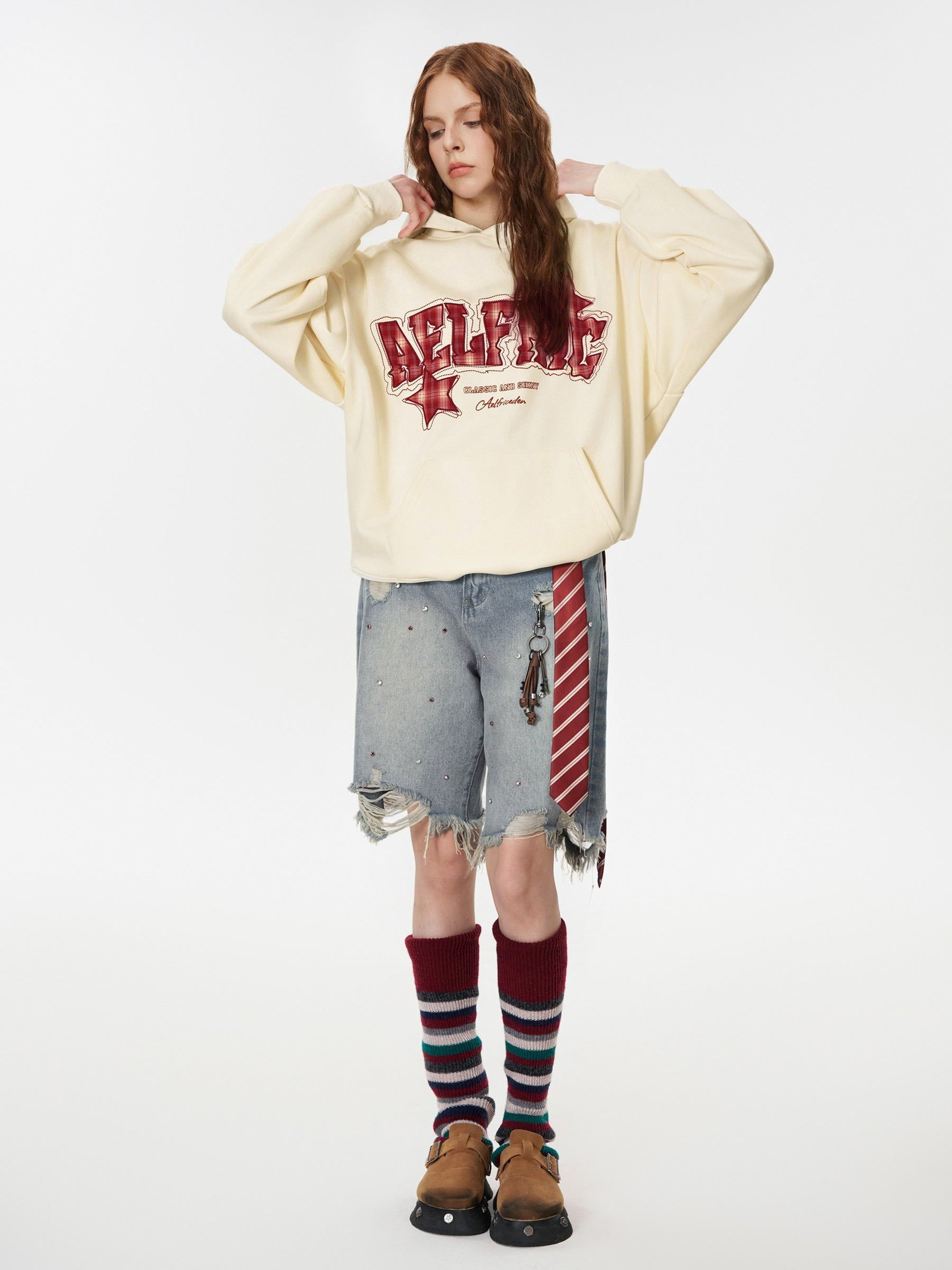 Aelfric Eden Plaid Star Graphic Pullover Hoodie - Image 3