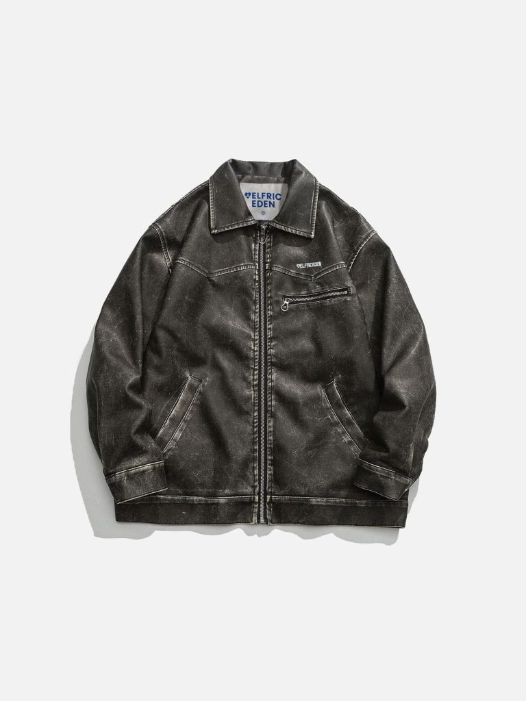 Aelfric Eden Retro Faux Leather Jacket