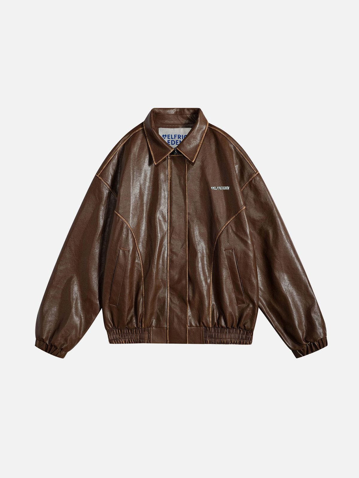 Aelfric Eden Line Patchwork Faux Leather Jacket