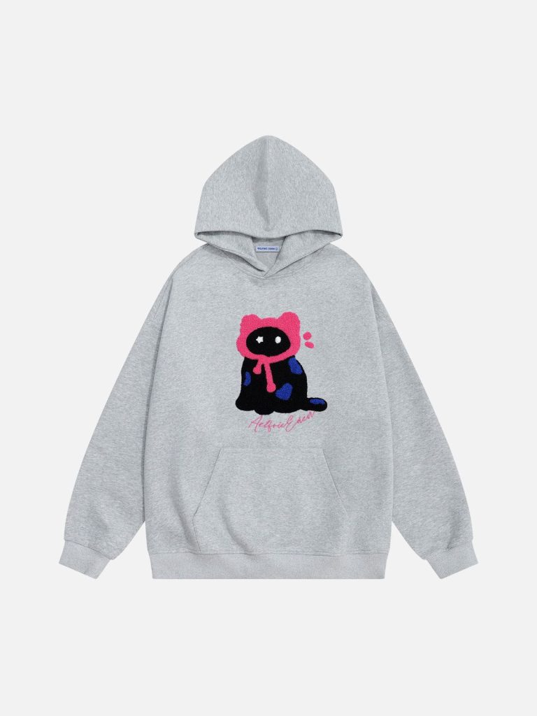 Aelfric Eden Embroidery Cat Pullover Hoodie