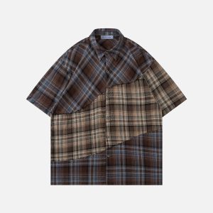 Aelfric Eden Plaid Patchwork Shirt