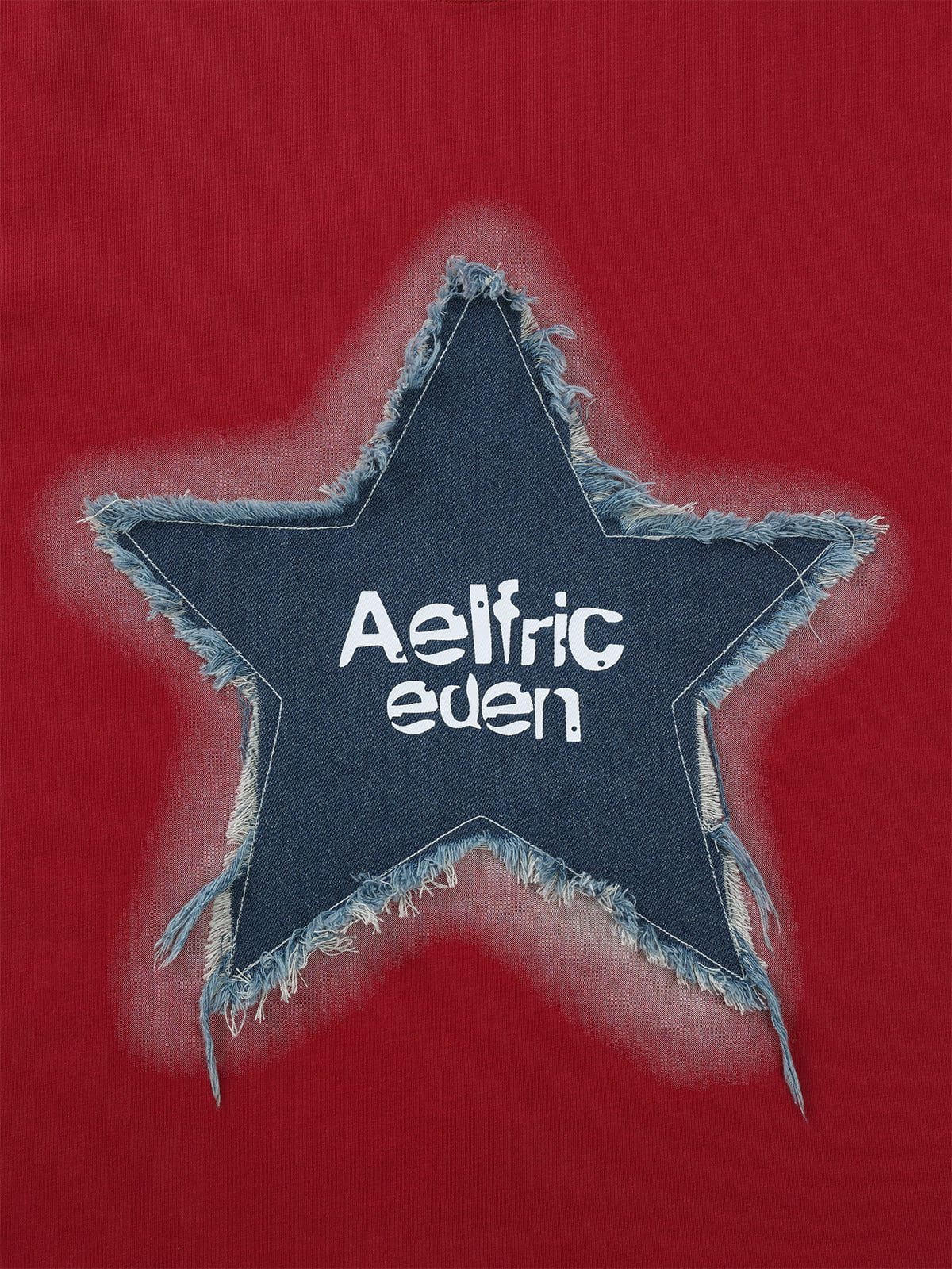 Aelfric Eden Denim Star Applique Tee - Image 5