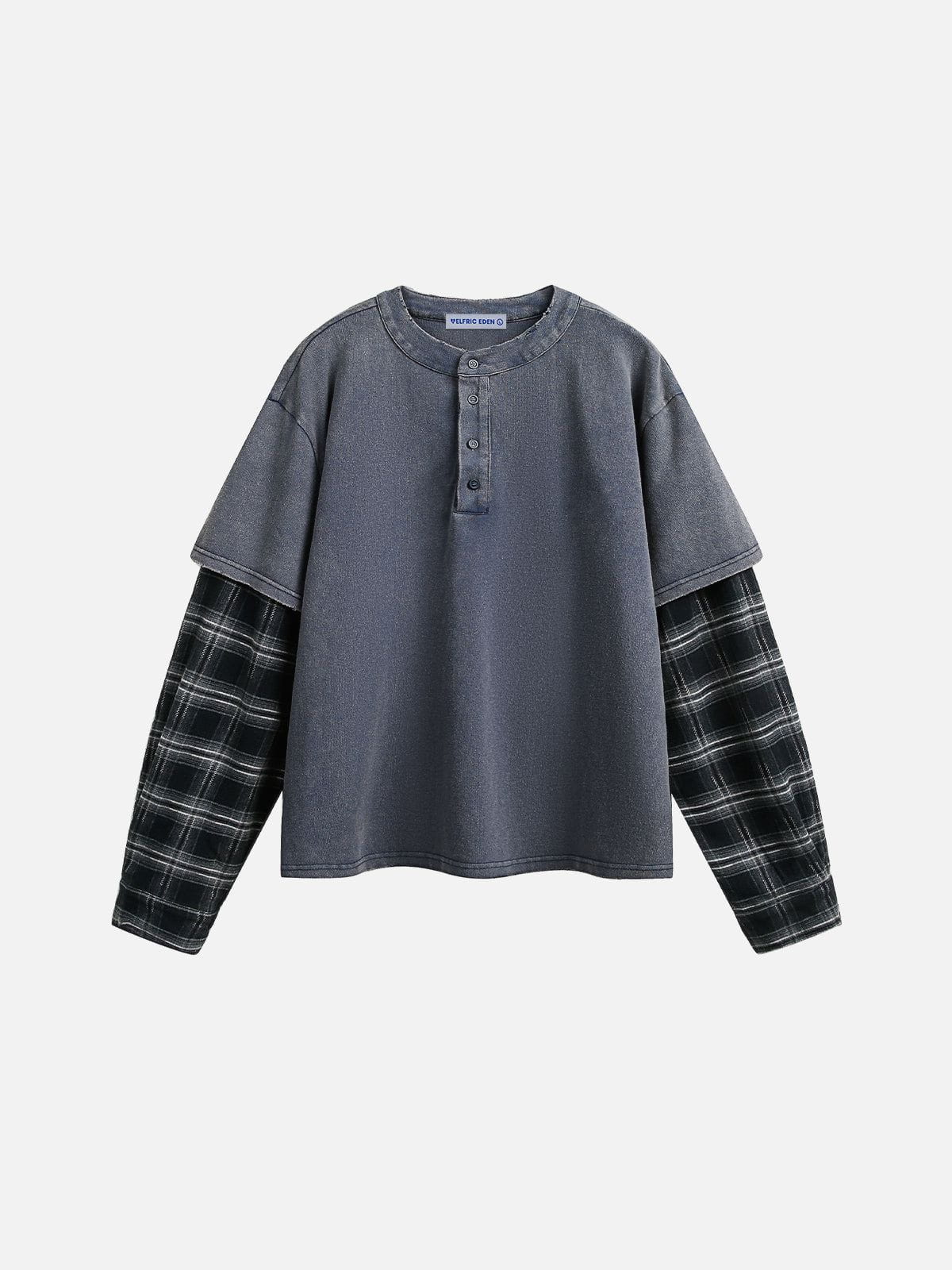 Aelfric Eden Plaid Layered Long Sleeve Tee - Image 3