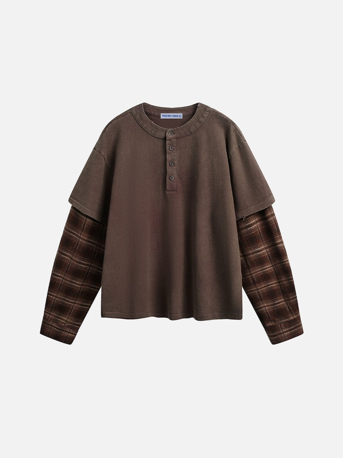 Aelfric Eden Plaid Layered Long Sleeve Tee - Image 4
