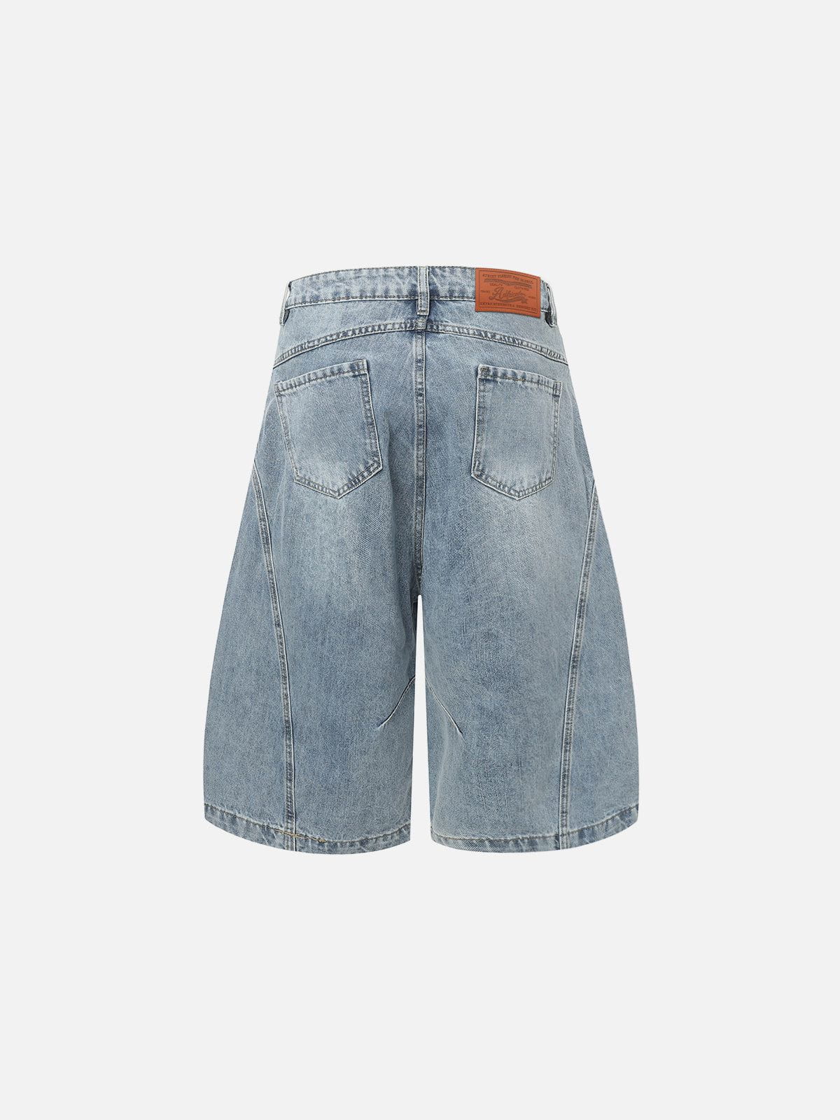 Aelfric Eden Washed Distressed Longline Barrel Jorts - Image 3