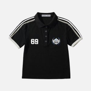 Aelfric Eden Lace Patchwork Polo Tee