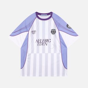 Aelfric Eden Color Blocking Stripe Soccer Jersey