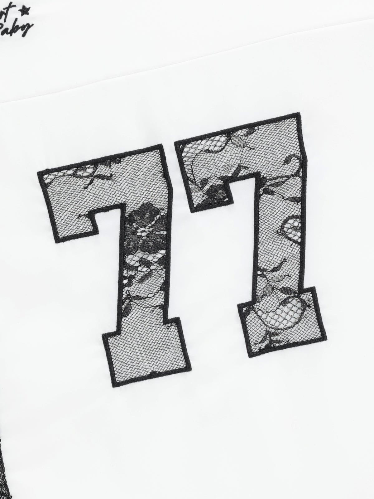 Aelfric Eden Lace Patchwork Off Shoulder Tee - Image 5