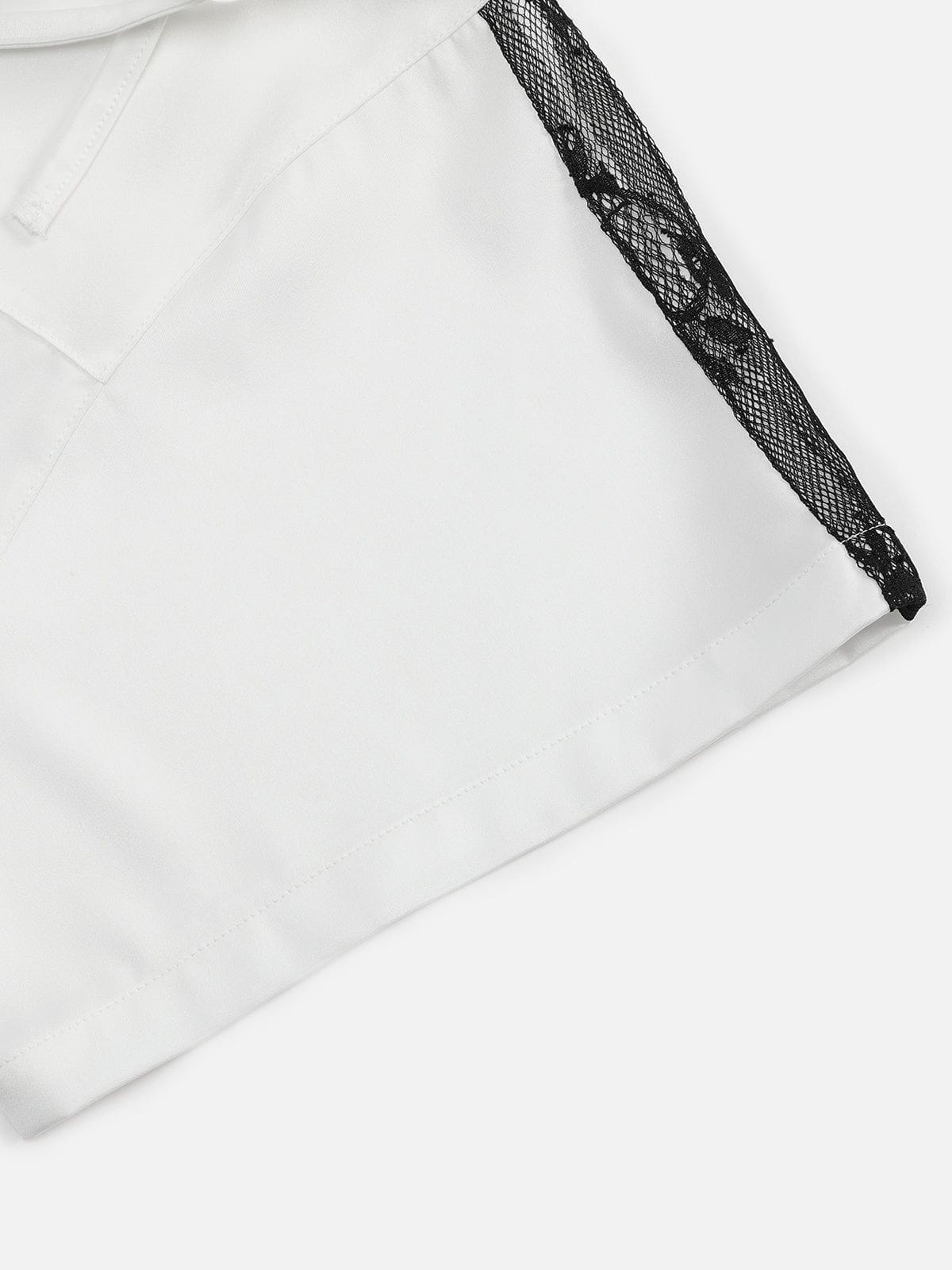 Aelfric Eden Lace Patchwork Off Shoulder Tee - Image 7