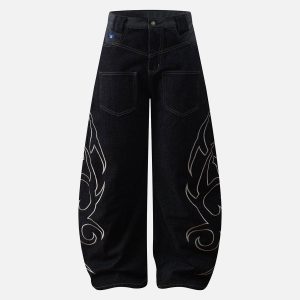 Aelfric Eden Embroidery Baaggy Barrel Jeans