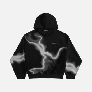 Aelfric Eden Thermal Imaging Blurring Print Pullover Hoodie