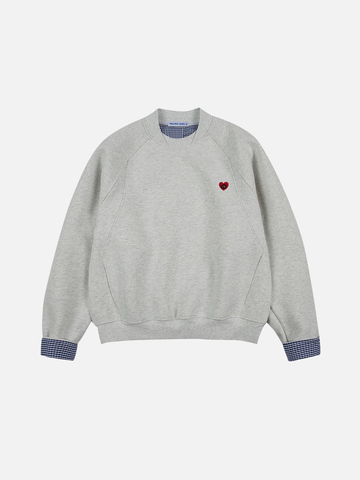 Aelfric Eden Plaid Patchwork Boxy Sweatshirt - Image 4