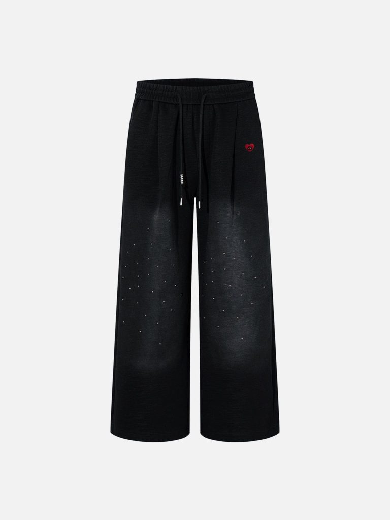 [Pre-Order]Aelfric Eden Rhinestone Washed Baaggy Sweatpants