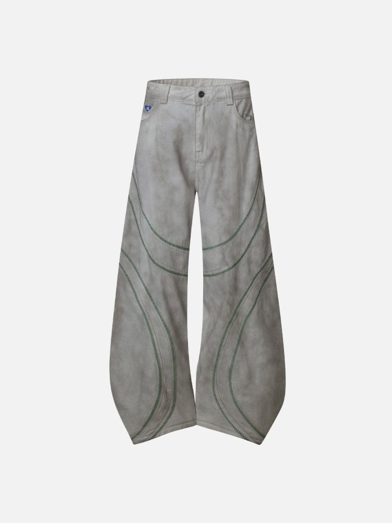 Aelfric Eden Dirt Color Baaggy Barrel Jeans