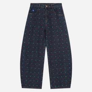 Aelfric Eden Heart Polka Dot Baaggy Barrel Jeans